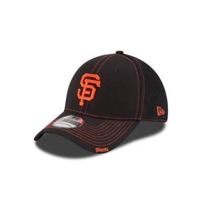 Black San Francisco Giants Hat - New Era MLB Neo 39THIRTY Stretch Fit Caps USA4376905